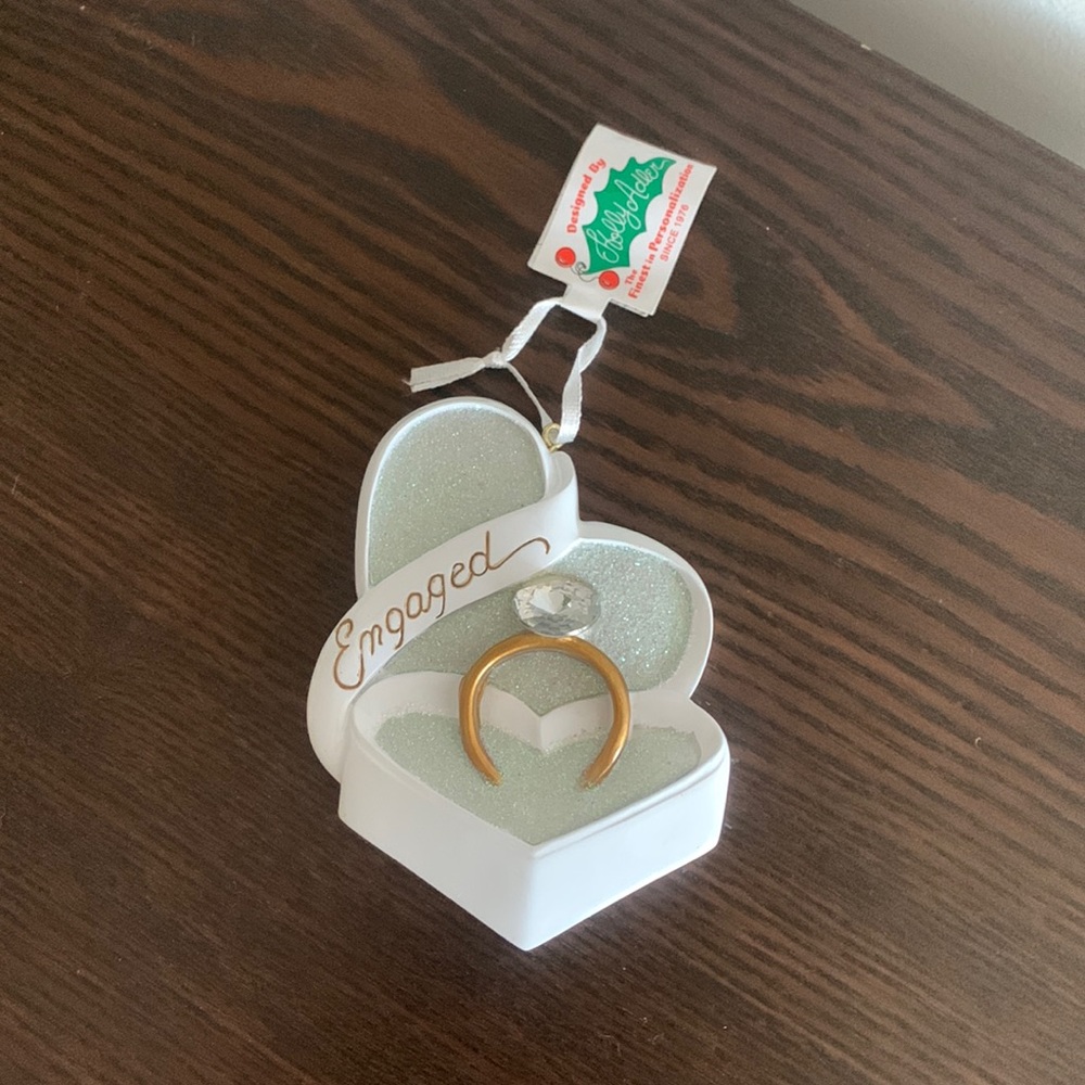 Engaged holiday ornament